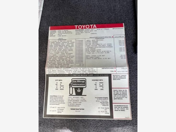 Thumbnail Photo undefined for 1991 Toyota 4Runner